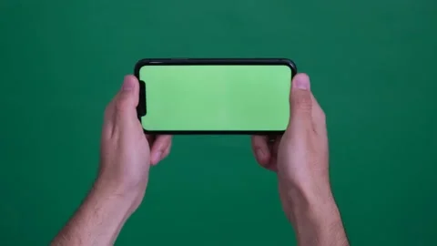 Green screen phone zoom in Vídeo Stock 236373490