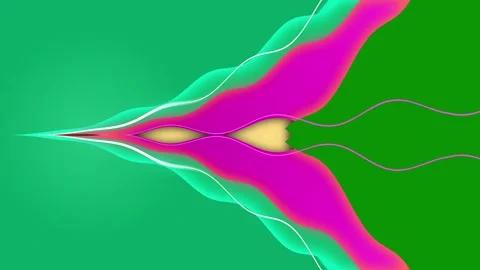 Green screen pink face image computer blue lines purple line in middle Vídeo Stock 314068584