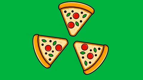 Green screen pizza animation  Stock Footage 328331601