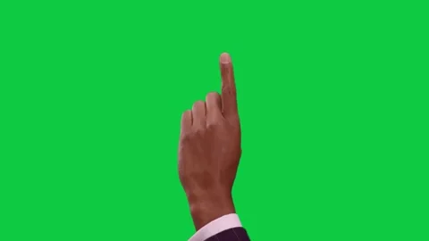 Green screen with a pointing finger gesture perfect for signifying. Stock Footage 306771136