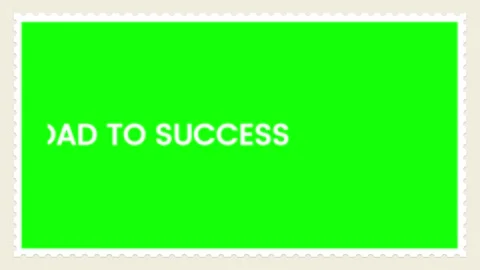 Green screen postage stamp frame. Blank chroma key stamp for custom design and Stock Footage 340942115
