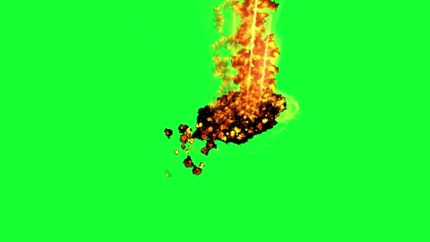 Green Screen Progressive Explosion Sequence Effect Stock Footage 264633490