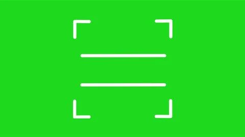 Green screen QR code scanner interface graphic with white viewfinder corner.. Stock Illustration