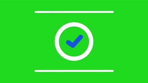 Green screen QR code scanner success interface with blue checkmark icon. Stock Illustration