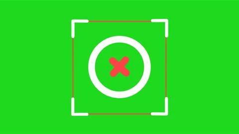 Green screen QR code scanning error animation with red cross mark and white.. Stock Illustration