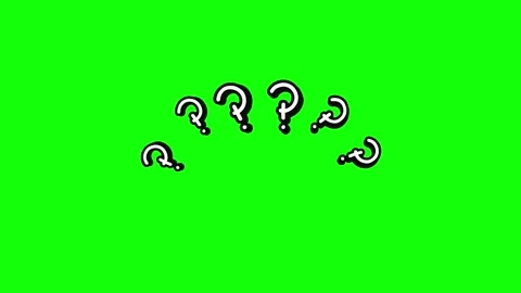 Green Screen Question Mark Arcs Animation with Black Stripes Background Stock Footage 340914062