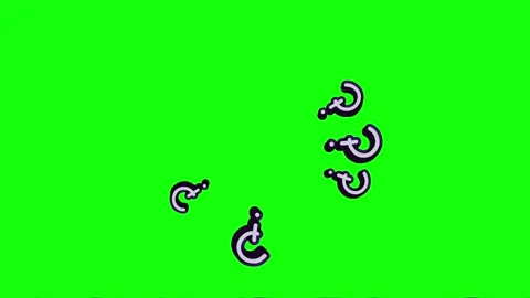 Green Screen Question Marks Exploding Outward in Abstract Patterns Against .. Stock Footage 340940948