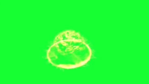 Green Screen Radiant Plasma Sphere Effect Stock Footage 264633684