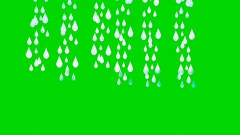Green screen rain animation Stock Footage 260518352
