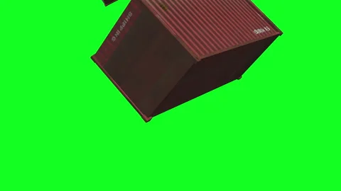 Green screen rain containers falling ani... | Stock Video | Pond5