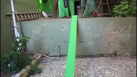 Green Screen Ramp Walk Effect with Clean Background Stock Footage 332695220