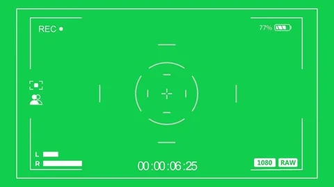A green screen recording template with a simple camera UI and green. Stock Footage 306772974