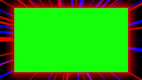 Green Screen with Red and Blue Neon Glow Background Stock Footage 305128213
