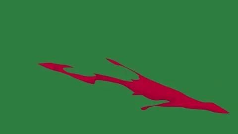 A green screen with red arrow on it and shark object in animated chromakey Video stock 335065917