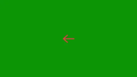 Green screen red arrow pointing up animated chromakey style expression figure Stock Footage 314068250