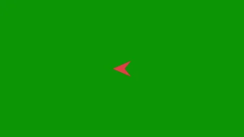 Green screen red arrow pointing up animated chromakey composition elements Video stock 314068267