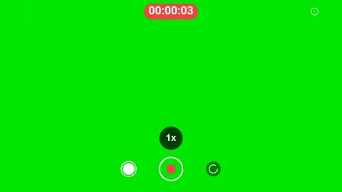 A green screen with red button on it and the number one animated chromakey Stock Footage 346172422