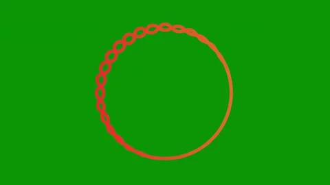 Green screen red circle background animated chromakey background colorful Video stock 314067489