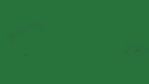 A green screen with red circle on it and two fire balls background white 库存影片 335681329