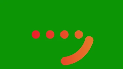 Green screen red circles phone smiley face three background animated chromakey Stock Footage 314067481