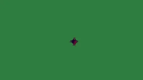 A green screen with red dot on it and hole in the middle splash crack black Vidéo 335067276
