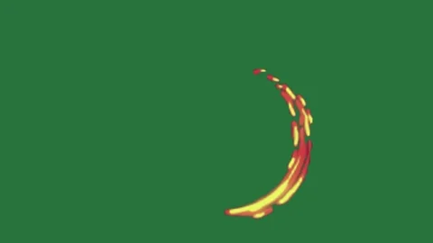 A green screen with red dot on it and fire ring arrow in the middle of an Stock Footage 335682633
