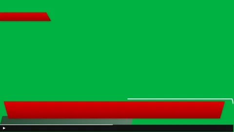 Green screen with red graphic elements Stock Footage 340438708