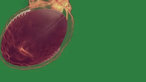 A green screen with red heart on it and football fire background close up of Видео 335129846