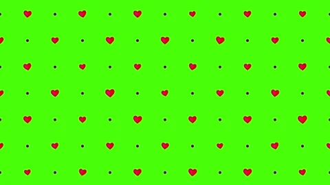 Green screen with red hearts. 스톡 동영상 332051447