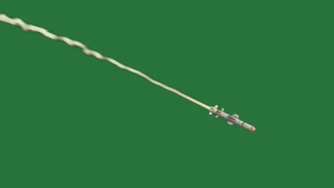A green screen with rocket flying through it and the air on small airplane Stock Footage 335682717