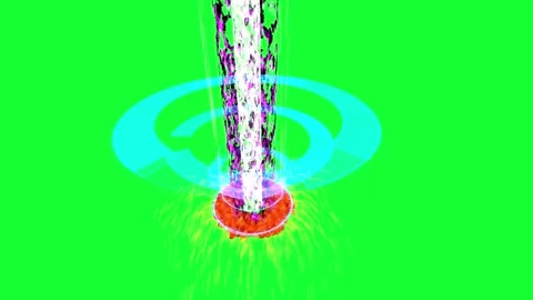 Green Screen Sci-Fi Energy Surge with Electromagnetic Pulses and Arcane Stock Footage 264633774