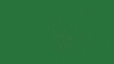 Green screen screen firework green screen illustration figure movement style Stock-Footage 336050878