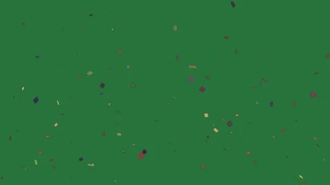 Green screen screen lot of small pieces confe contros coning green screen Stock-Footage 335146962