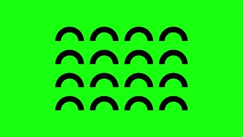 Green screen of semicircles pattern animation Stock Footage 289620227