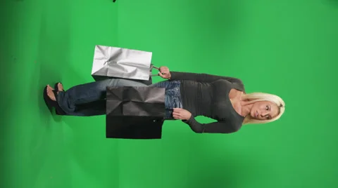 Green screen shopping time Stock Footage 38018078