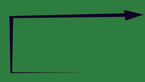 Green screen showing an arrow pointing to the left and right composition Stock Footage 336050327