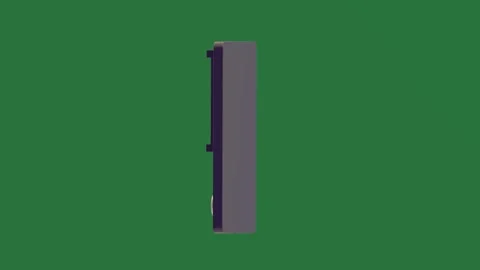Green screen showing computer and the micro background back view gray door Stock Footage 335981236