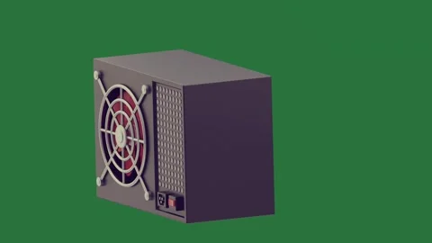 Green screen showing dart and black red clock box fan computer top of an image Stock Footage 335981459