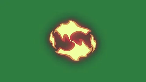 Green screen showing red light and fire in the middle ball background object Stock Footage 335696222