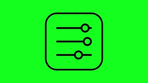 Green screen shows simple black icon Stock Footage 345817060