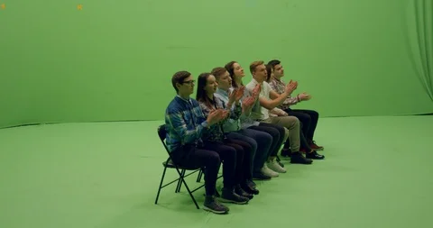 GREEN SCREEN Side view group of young pe... | Stock Video | Pond5