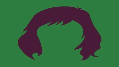Green screen silhouette of man ' s face design gesture composition elements Stock Footage 336052765