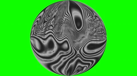 Green screen silver circle freaky  Video stock 50811158