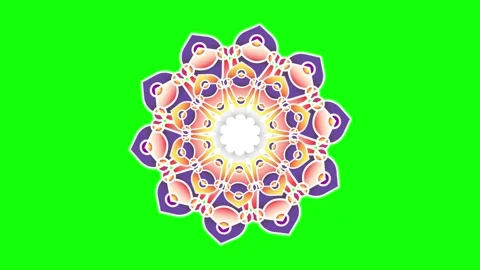 Green Screen Simple Islamic Mandala Shape Stock Footage 277871344