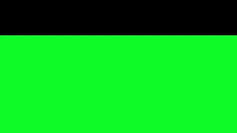 Green screen slides up from bottom on black background Video stock 331767897