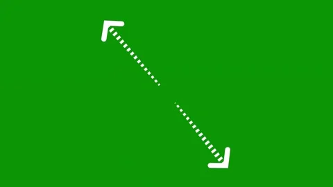 Green screen small dot arrow dotted line image animated chromakey gesture Stock Footage 314068180
