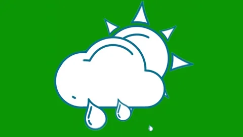 Green screen small dot cloud background lightning animated chromakey background Stock Footage 314067694