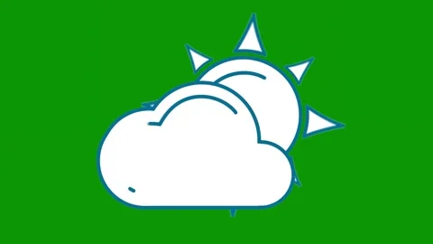 Green screen small dot cloud background lightning animated chromakey background Video stock 314067695