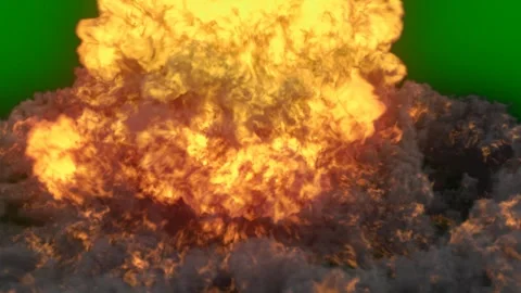 Green screen small hole middle close up yellow flower background pile fire large Stock Footage 314064356