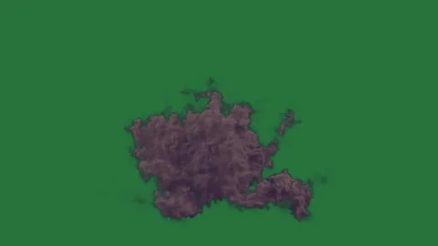 A green screen with small hole in the middle and smoke coming out of it purple Видео 335068498